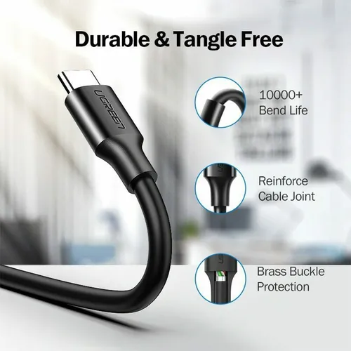 Cable Ugreen Usb-c 2metros 5gbps Qc 3.0 Carga Us184 - 20884 - Imagen 3